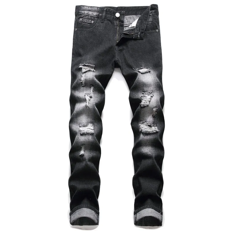 Men's Faded Denim Jeans