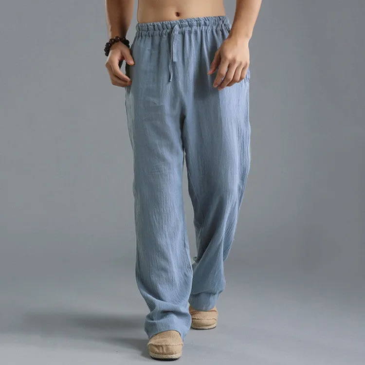 Men's Linen Casual Pants - Breathable Loose Casual Sports Wear