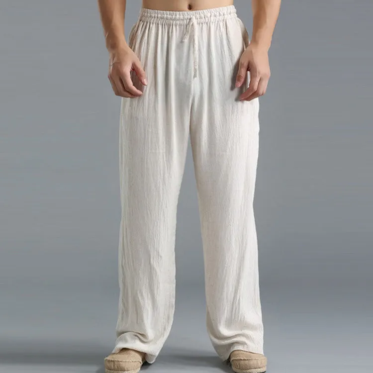 Men's Linen Casual Pants - Breathable Loose Casual Sports Wear