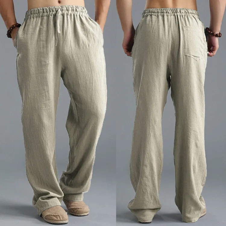 Men's Linen Casual Pants - Breathable Loose Casual Sports Wear