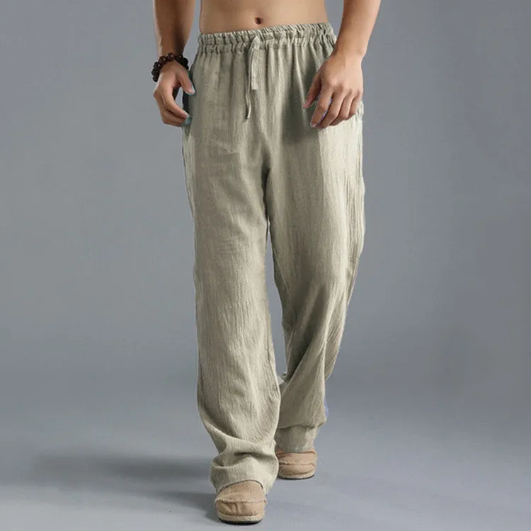 Men's Linen Casual Pants - Breathable Loose Casual Sports Wear
