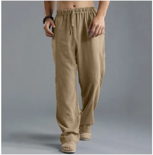 Men's Linen Casual Pants - Breathable Loose Casual Sports Wear