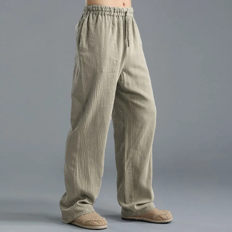 Men's Linen Casual Pants - Breathable Loose Casual Sports Wear
