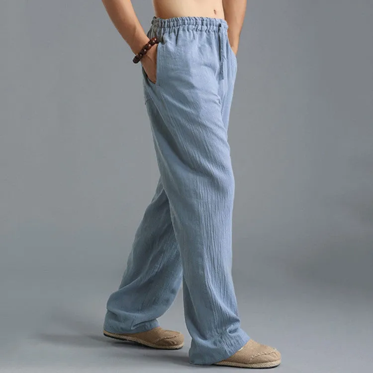 Men's Linen Casual Pants - Breathable Loose Casual Sports Wear