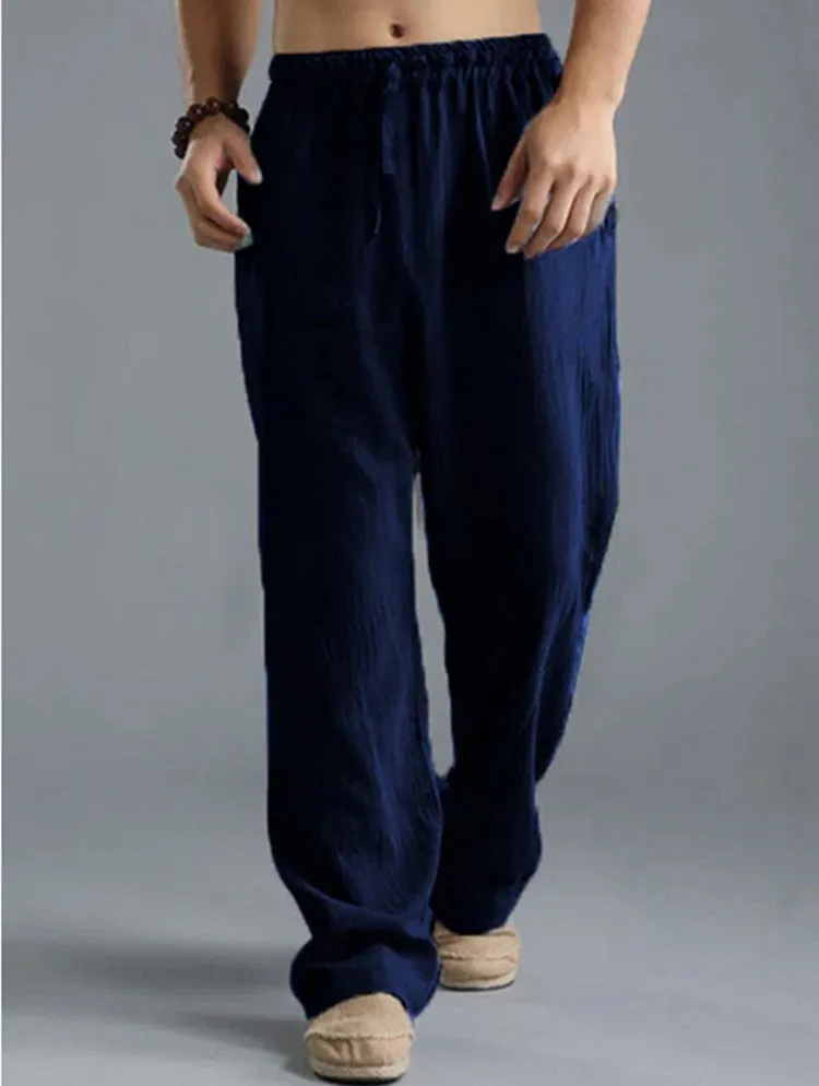 Men's Linen Casual Pants - Breathable Loose Casual Sports Wear