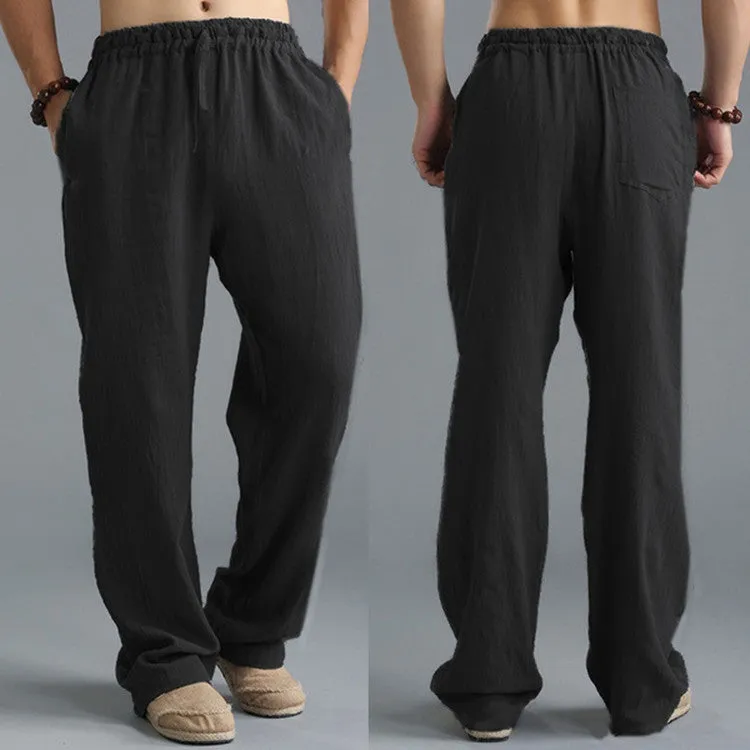 Men's Linen Casual Pants - Breathable Loose Casual Sports Wear