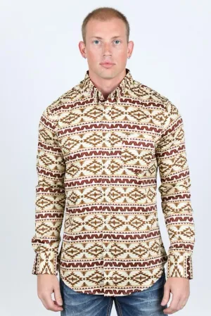 Men’s Platini Beige Aztec Print Shirt