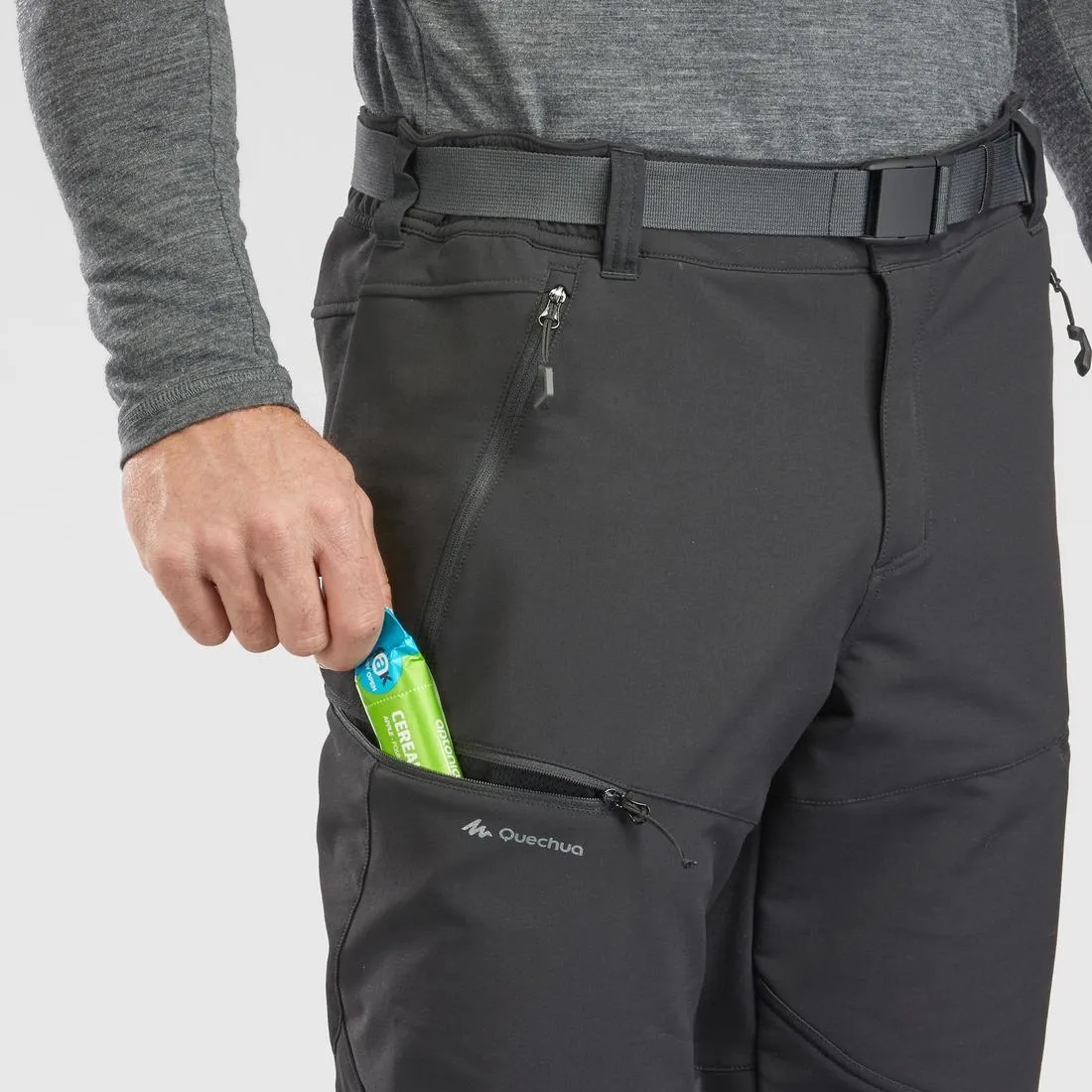 Men's Water-Repellent Stretch Trousers - Black