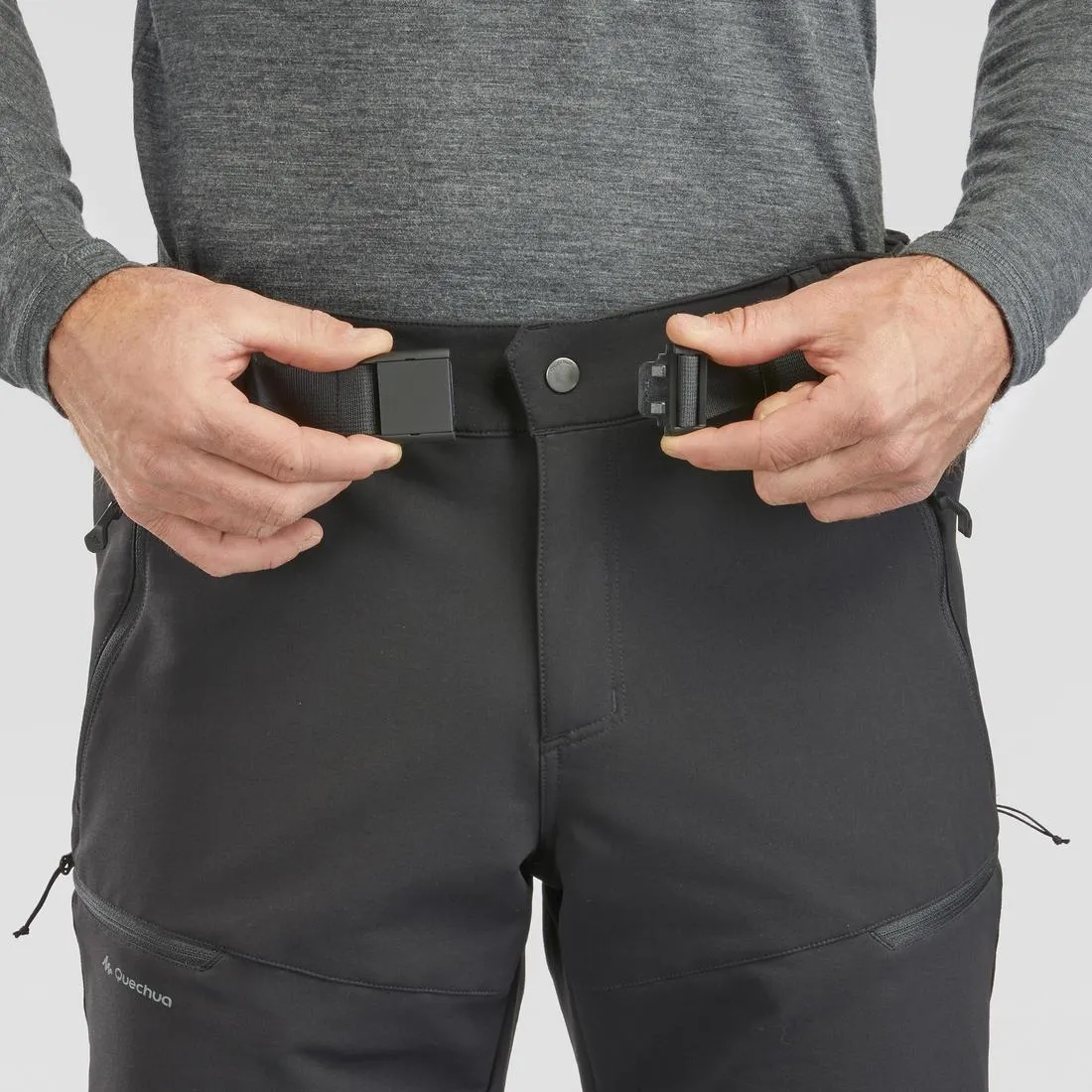 Men's Water-Repellent Stretch Trousers - Black