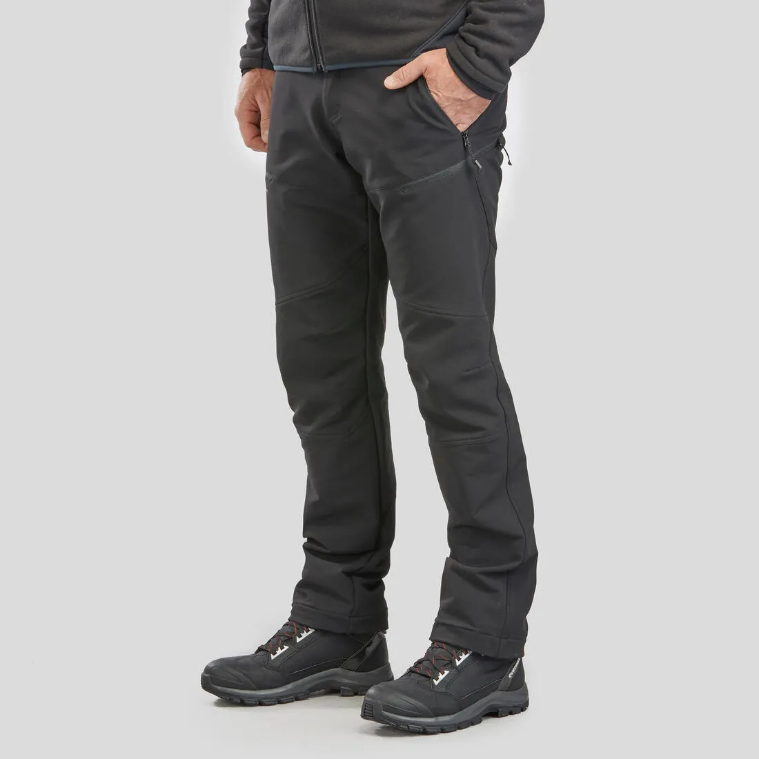 Men's Water-Repellent Stretch Trousers - Black