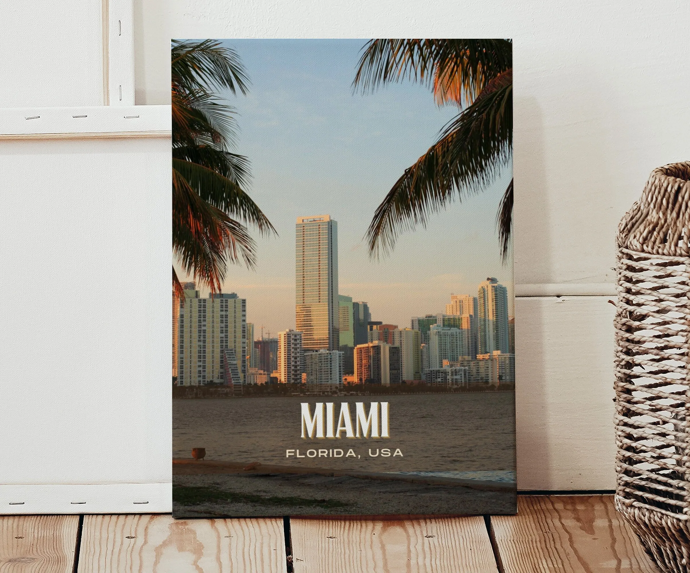 Miami Retro Wall Art, Florida, USA