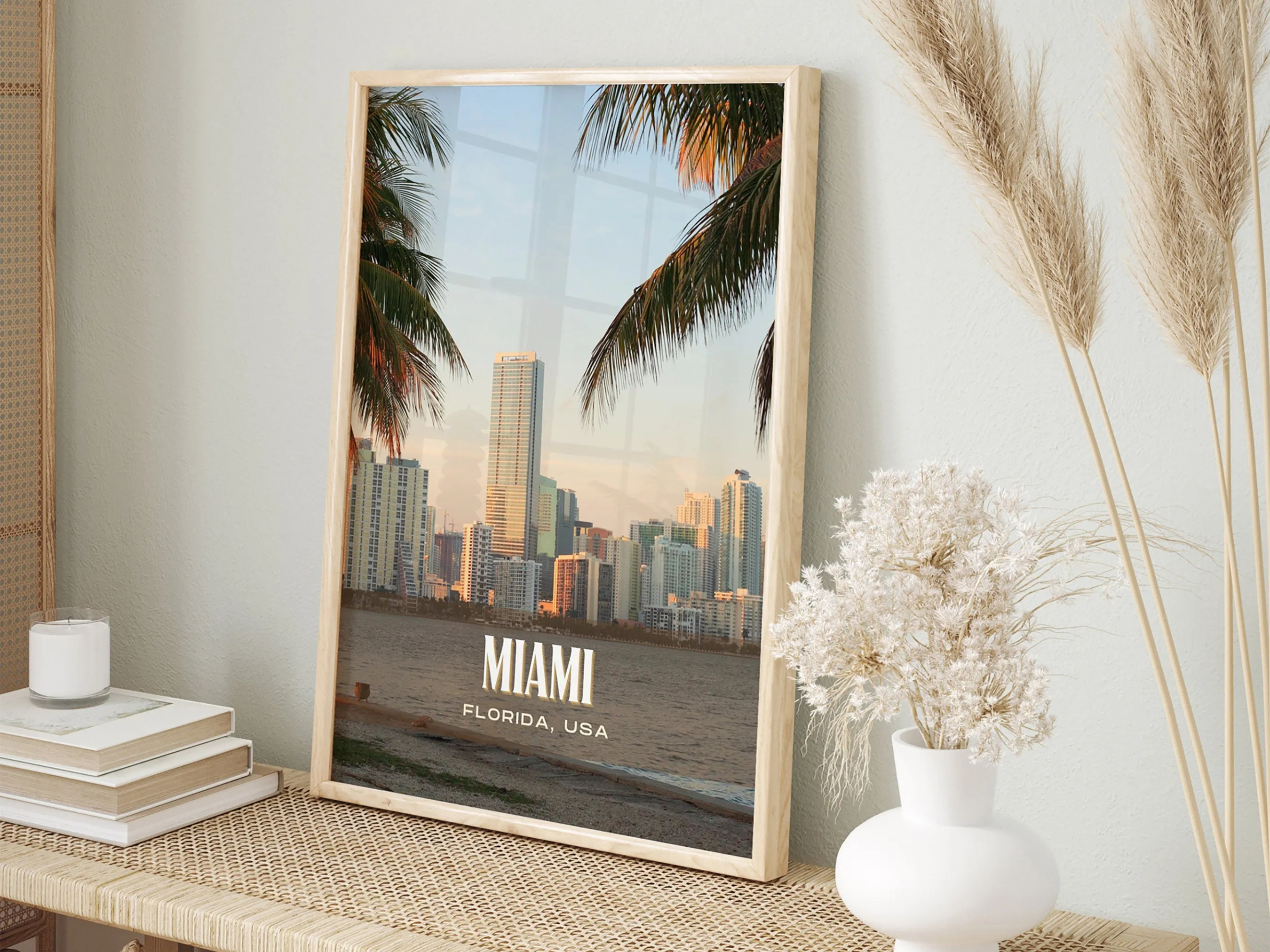 Miami Retro Wall Art, Florida, USA