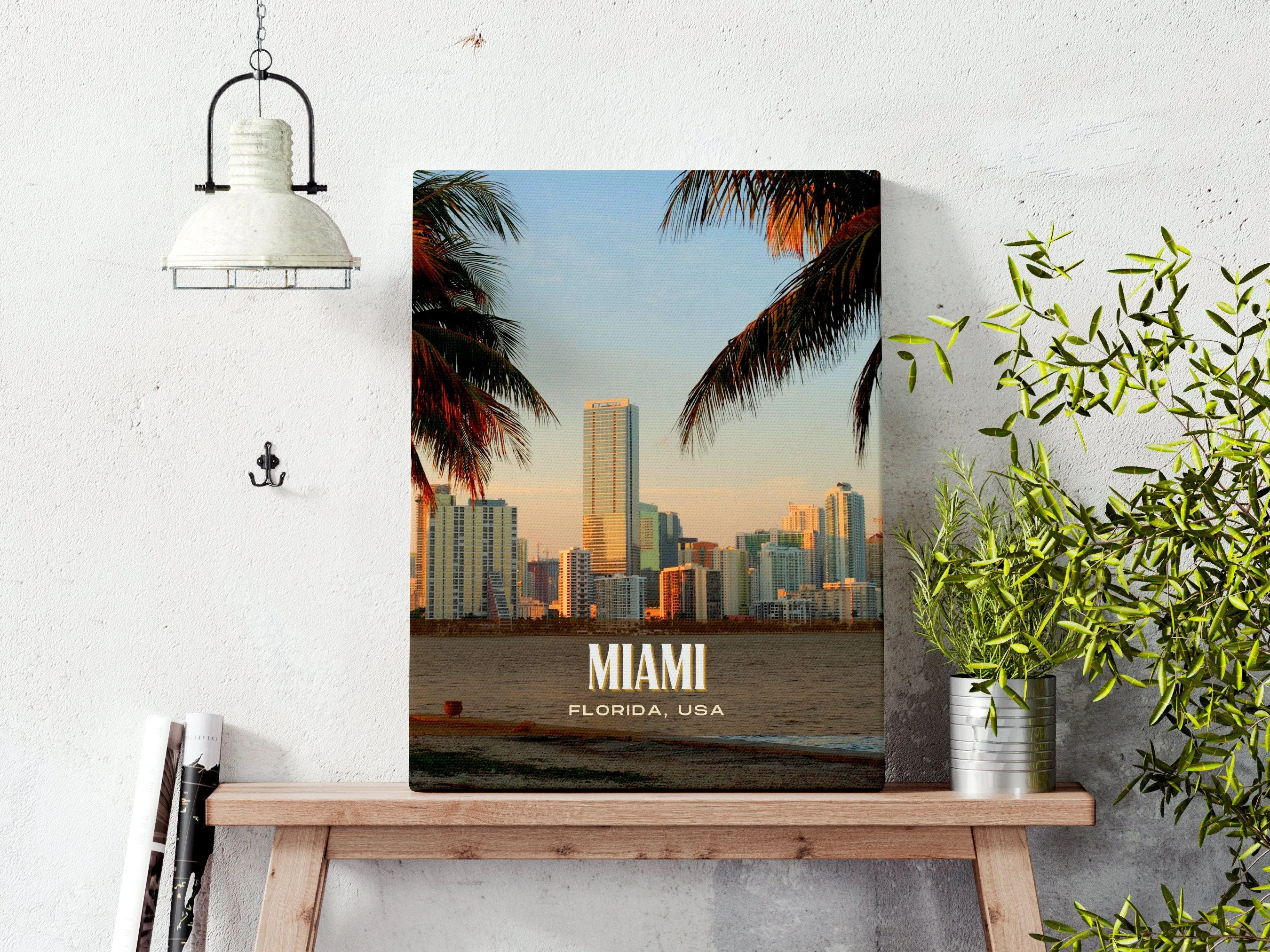 Miami Retro Wall Art, Florida, USA