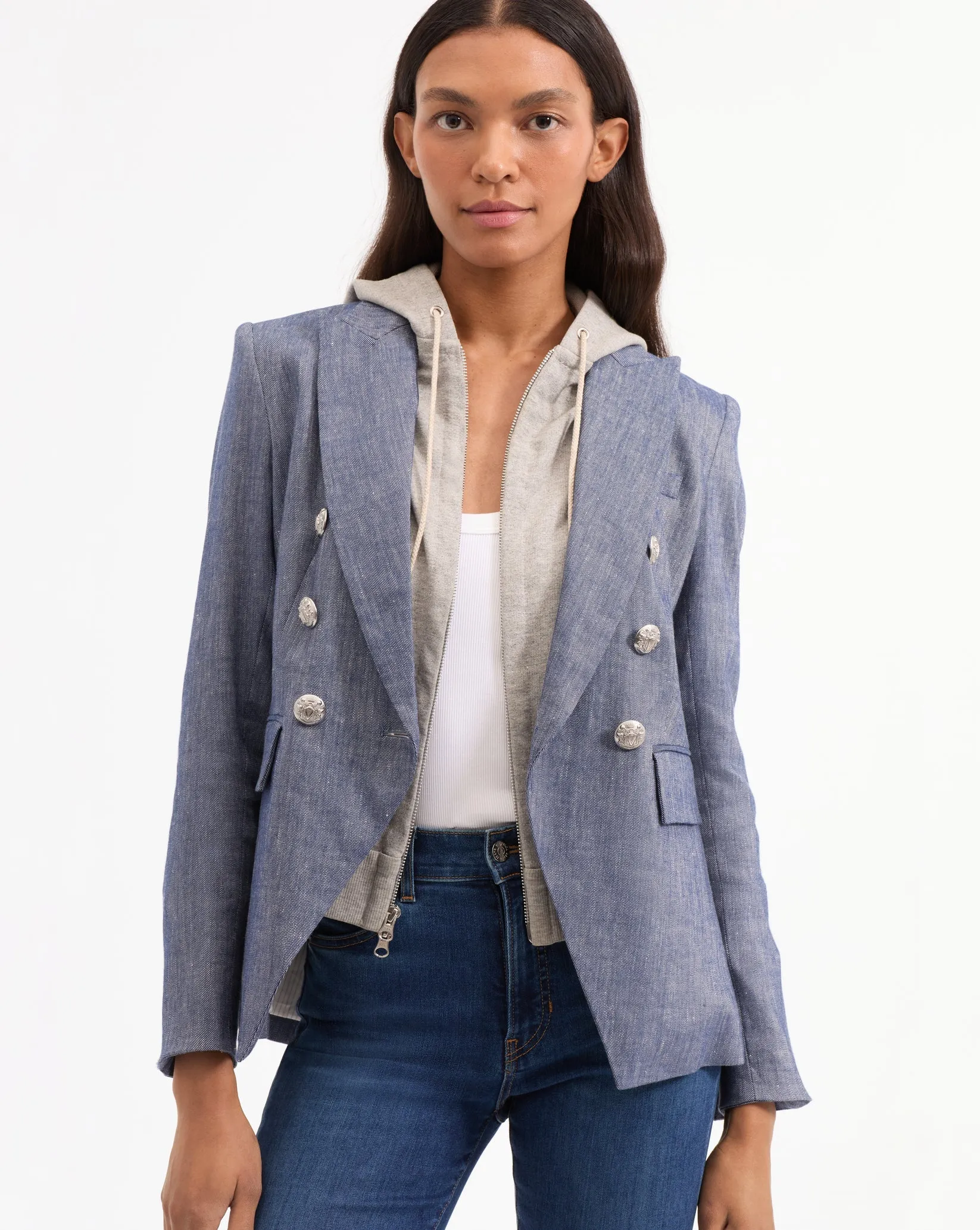 MILLER DICKEY JACKET IN BLUE MELANGE