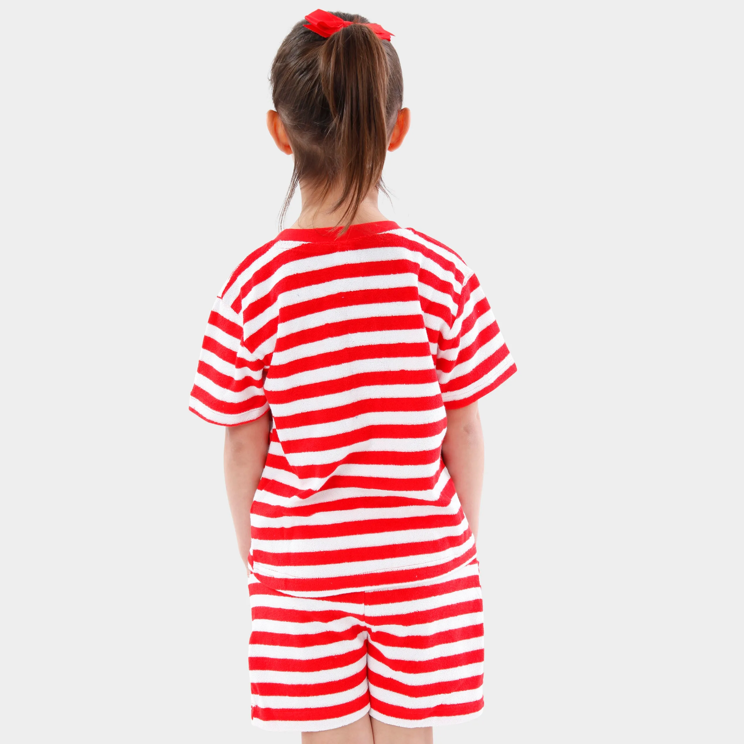 Minnie Mouse Girls Towelling T-Shirt and Shorts Set
