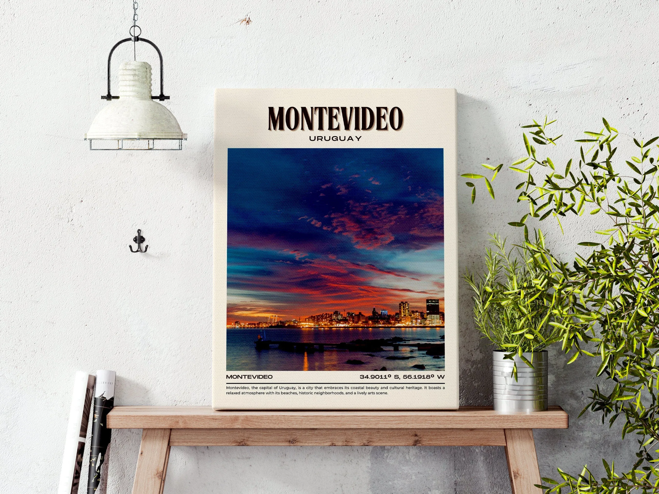 Montevideo Vintage Wall Art, Uruguay
