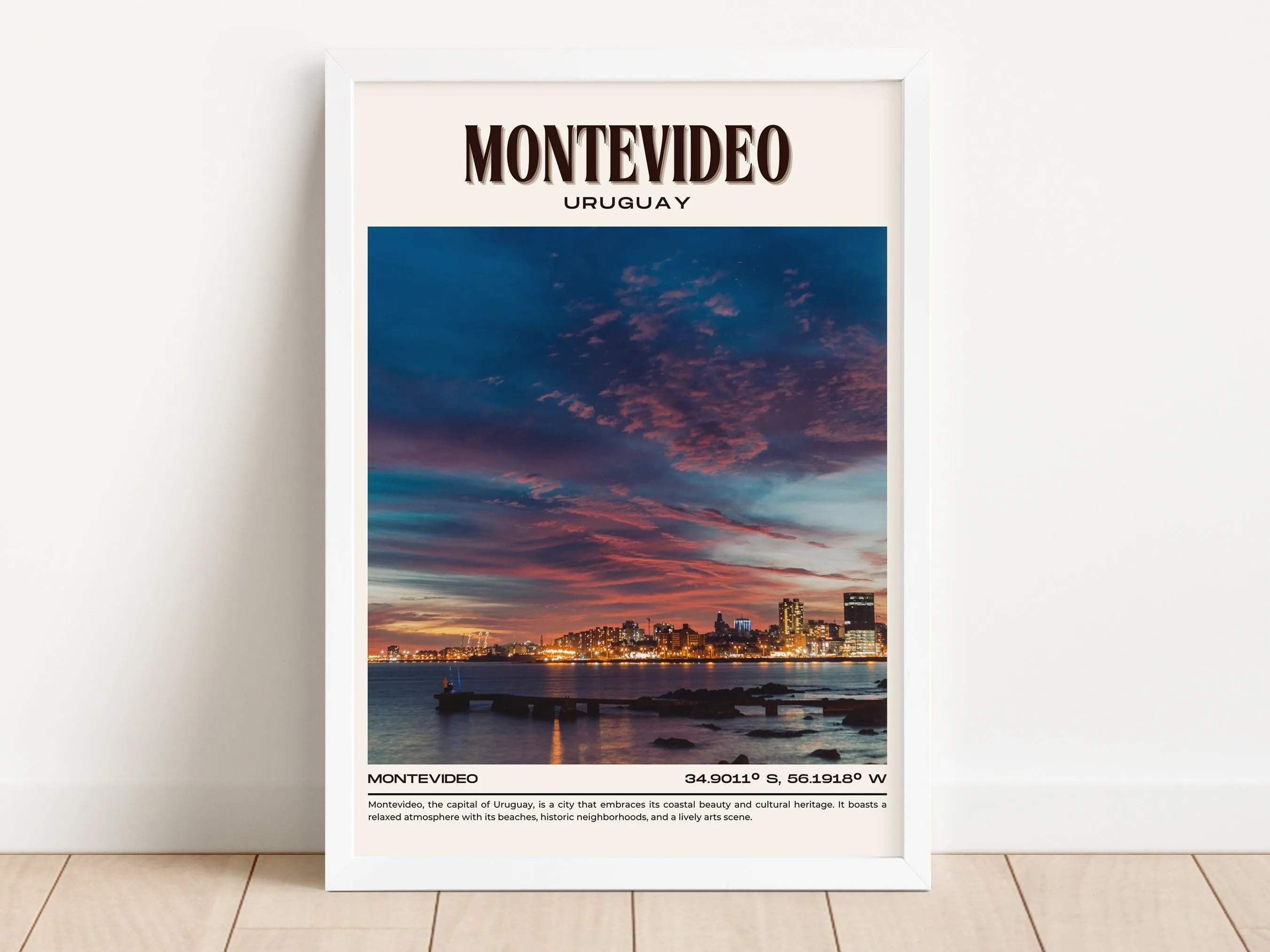 Montevideo Vintage Wall Art, Uruguay