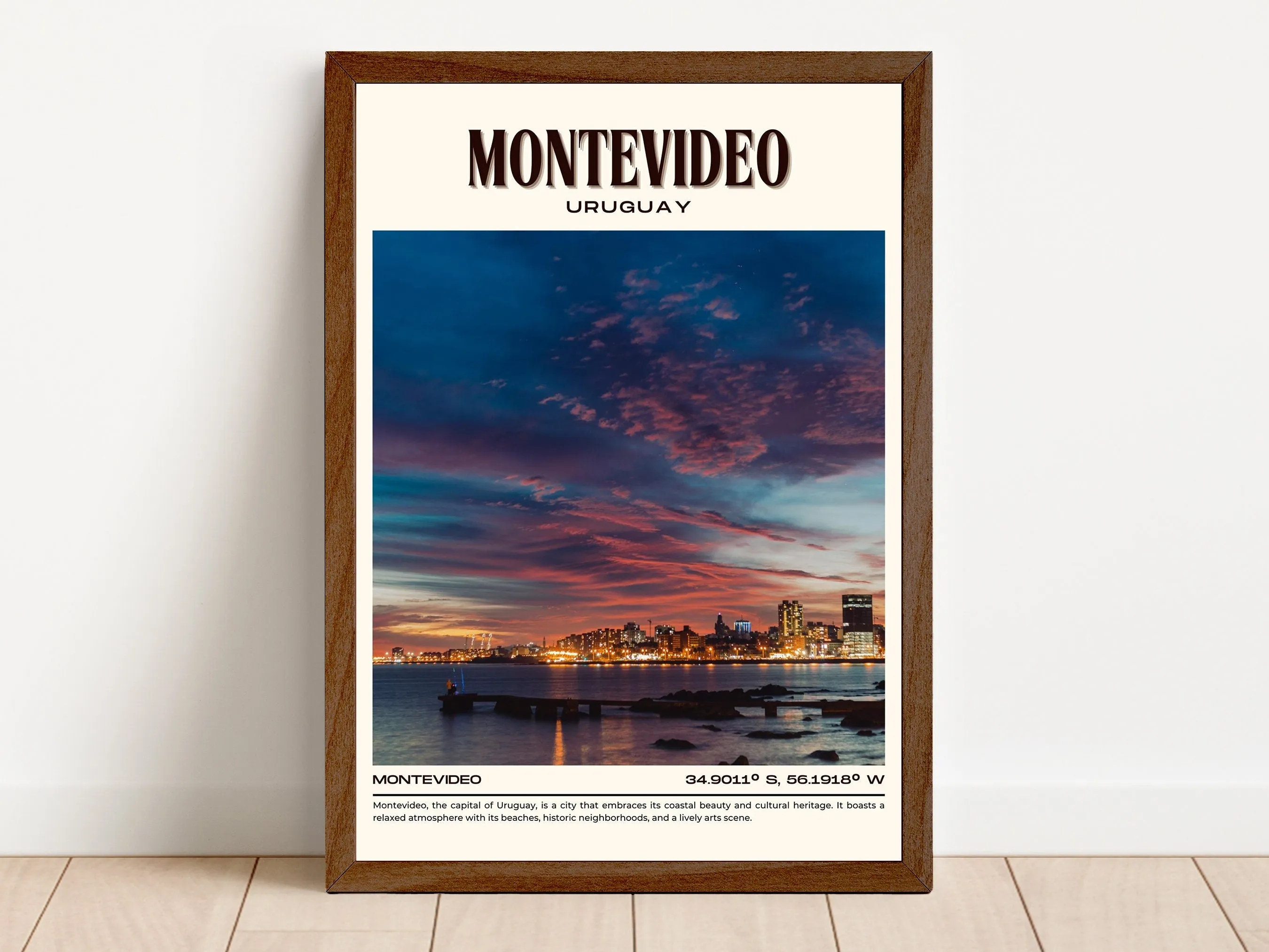 Montevideo Vintage Wall Art, Uruguay