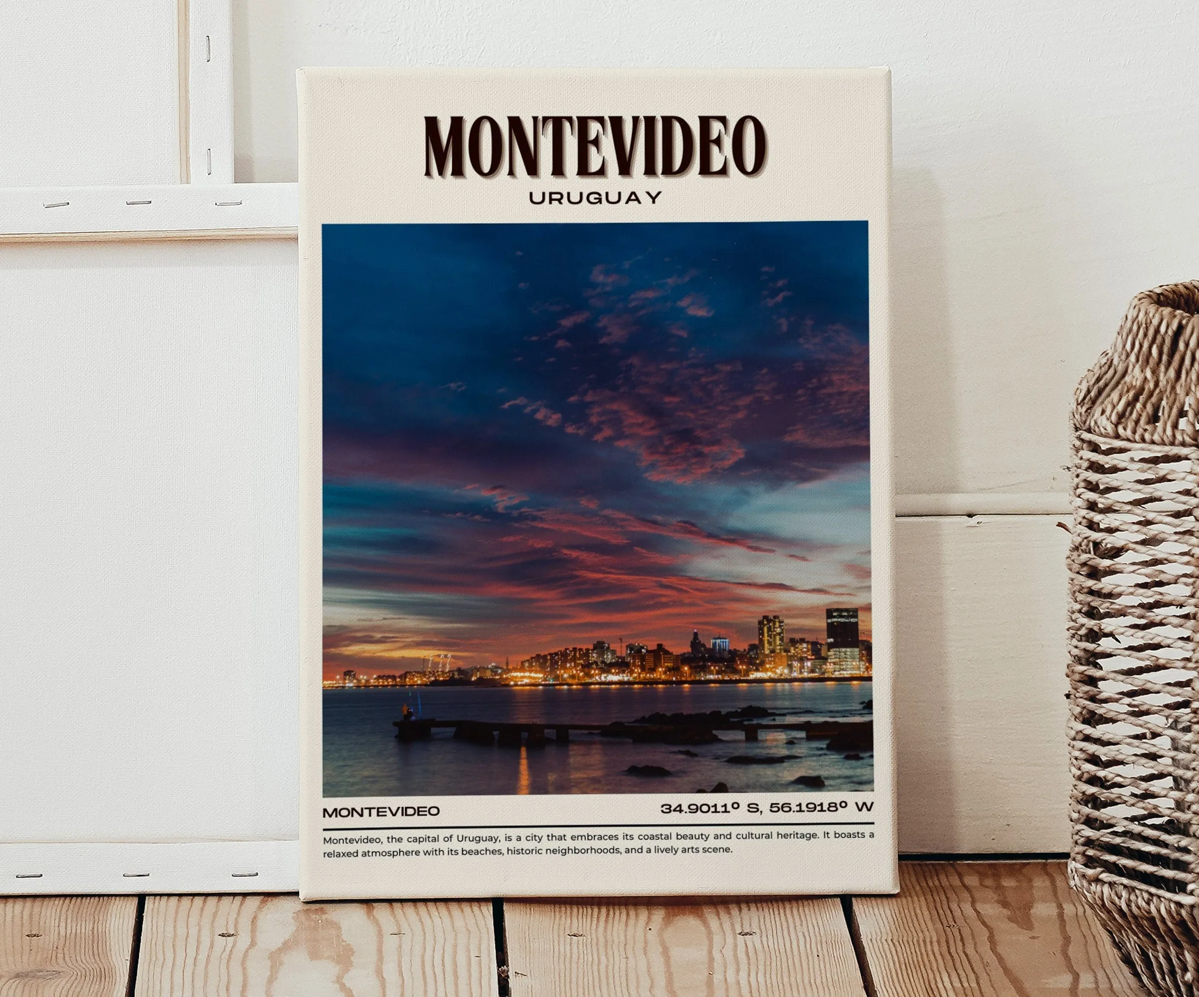 Montevideo Vintage Wall Art, Uruguay
