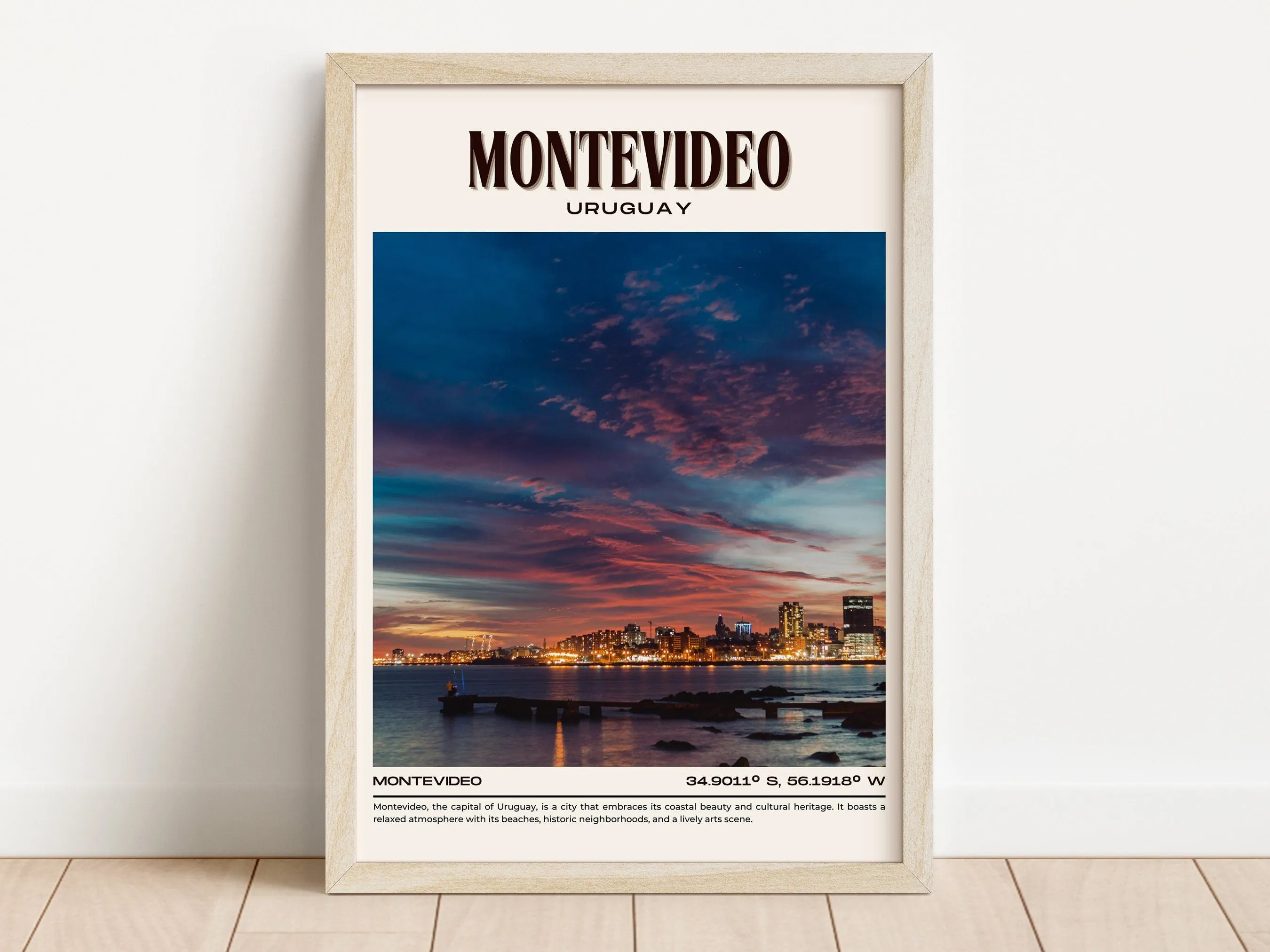 Montevideo Vintage Wall Art, Uruguay
