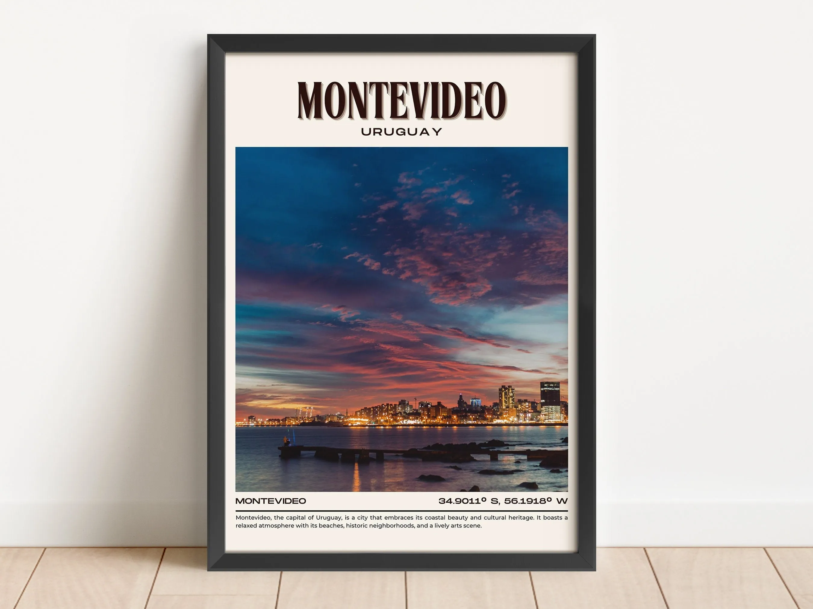 Montevideo Vintage Wall Art, Uruguay