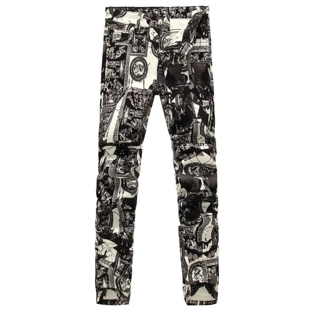 Mosaic Men's Painted Denim Jeans