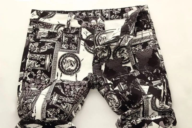 Mosaic Men's Painted Denim Jeans