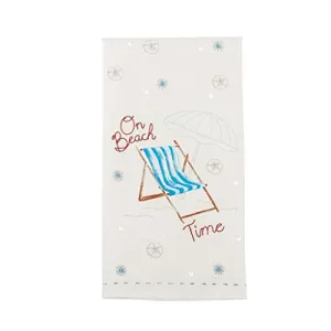 Mud Pie Embroidered Sequin Summer Beach Dish Towel Collection 26" x 16.5"