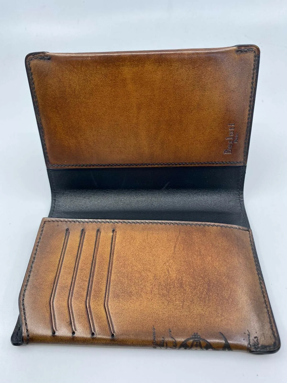 New Authentic Berluti Escale Scritto Passport Holder