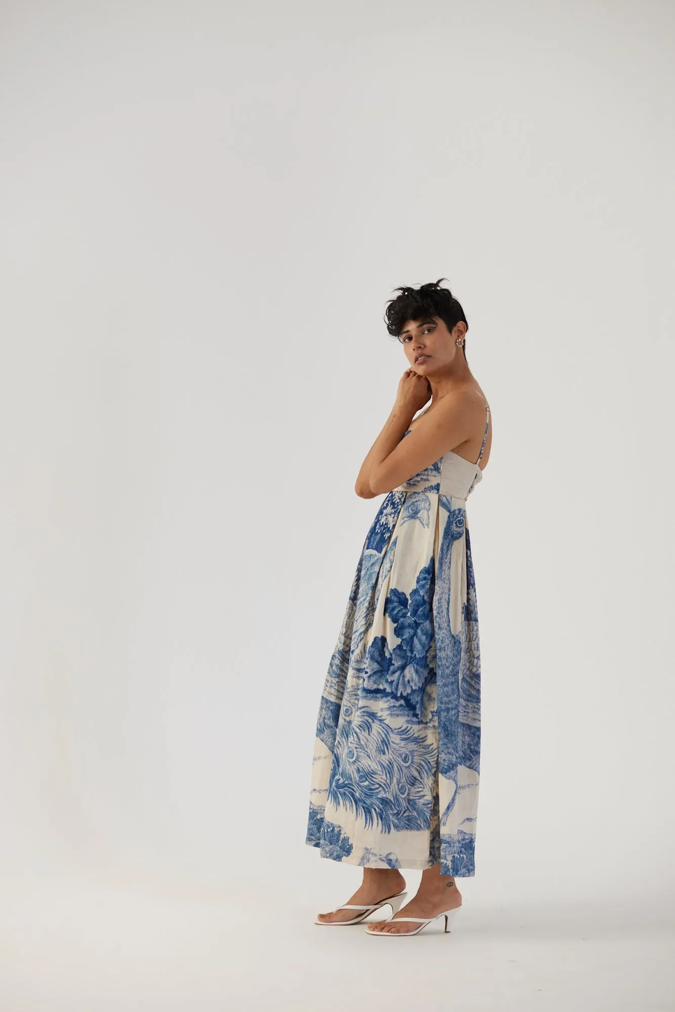 New Season Fall 24/Summer 25-Dress-Cotton Satin-Brallette-Morni White-YAMBB08-Fashion Edit Yam