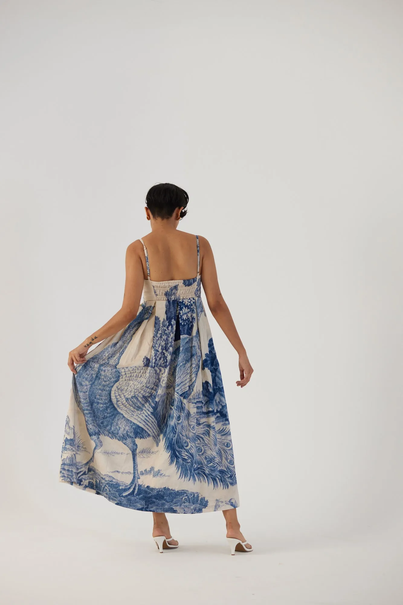 New Season Fall 24/Summer 25-Dress-Cotton Satin-Brallette-Morni White-YAMBB08-Fashion Edit Yam