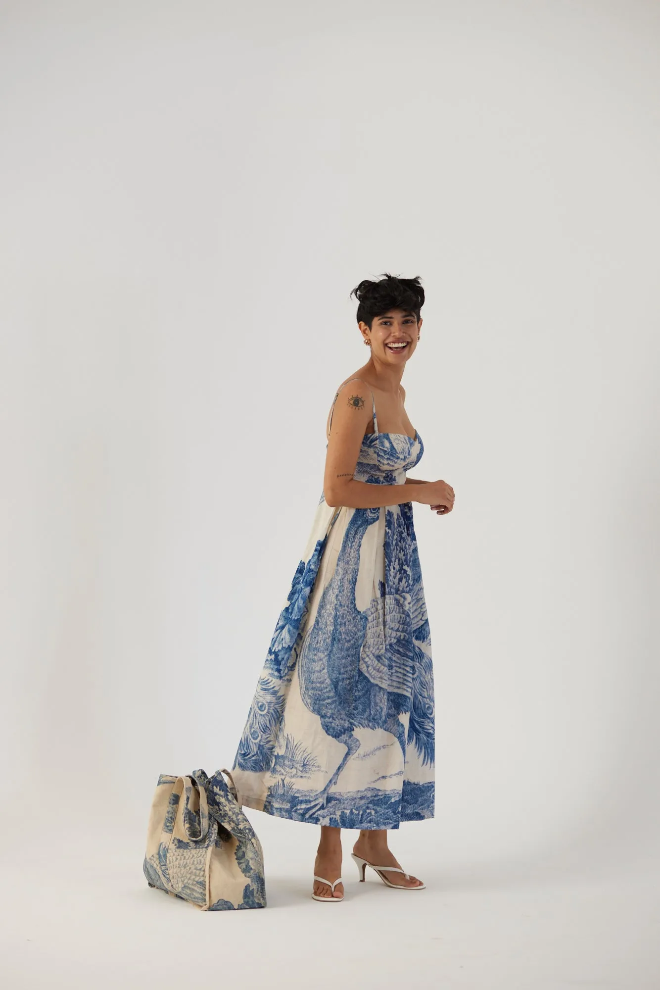New Season Fall 24/Summer 25-Dress-Cotton Satin-Brallette-Morni White-YAMBB08-Fashion Edit Yam