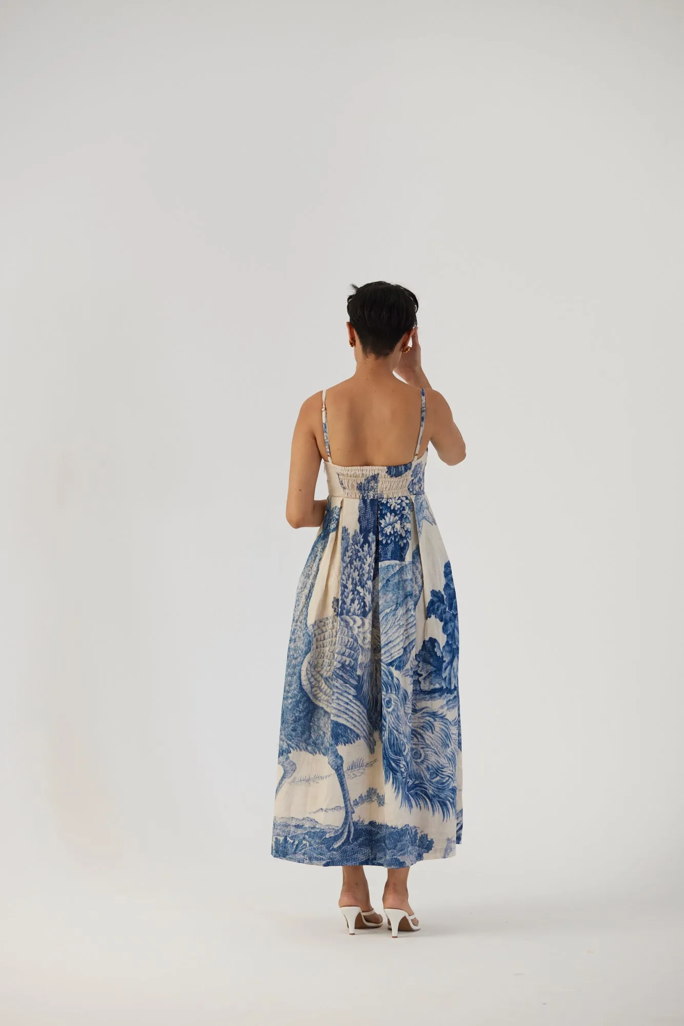 New Season Fall 24/Summer 25-Dress-Cotton Satin-Brallette-Morni White-YAMBB08-Fashion Edit Yam