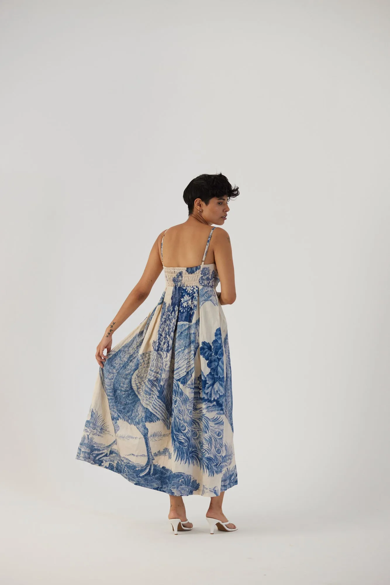 New Season Fall 24/Summer 25-Dress-Cotton Satin-Brallette-Morni White-YAMBB08-Fashion Edit Yam