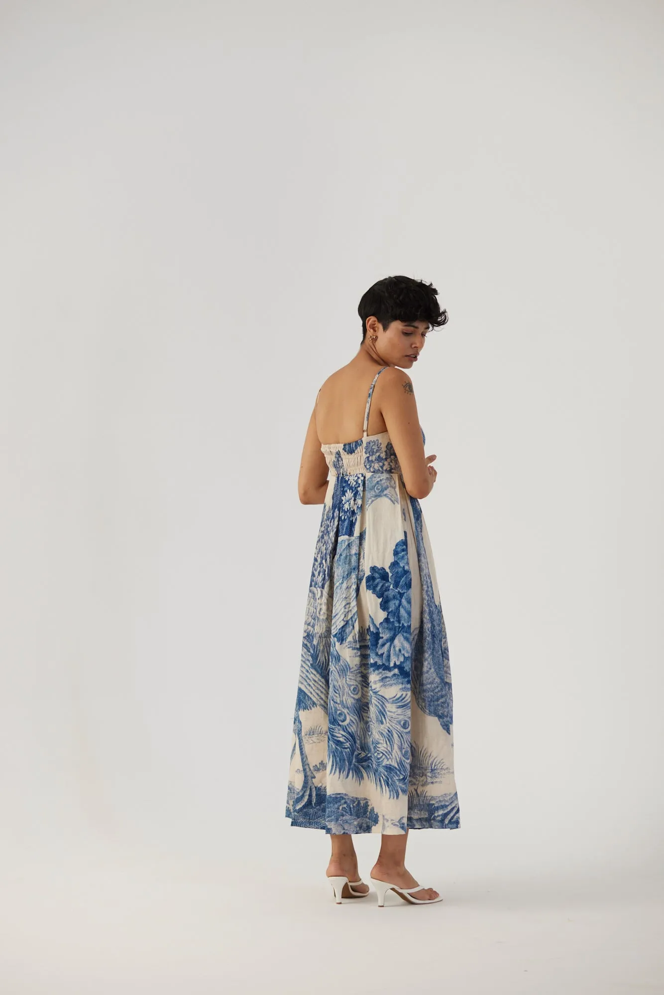 New Season Fall 24/Summer 25-Dress-Cotton Satin-Brallette-Morni White-YAMBB08-Fashion Edit Yam