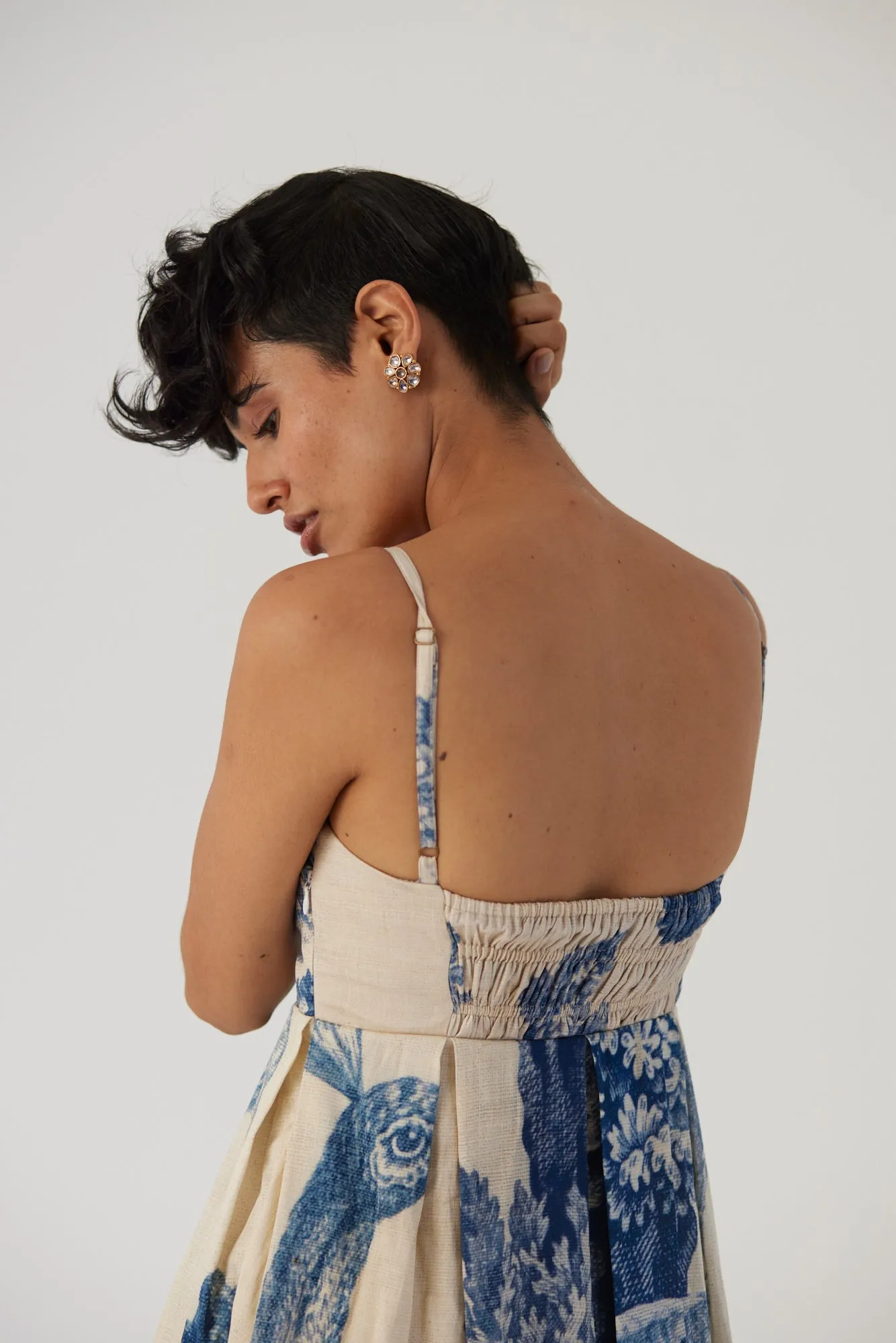 New Season Fall 24/Summer 25-Dress-Cotton Satin-Brallette-Morni White-YAMBB08-Fashion Edit Yam