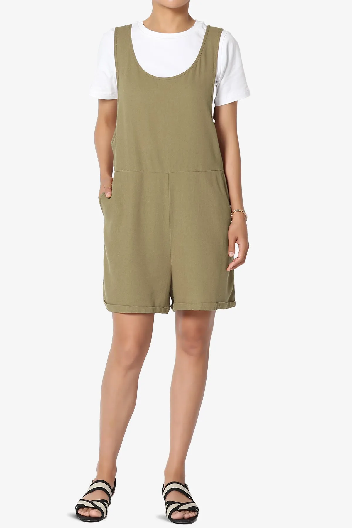 Nixi Linen Overall Romper