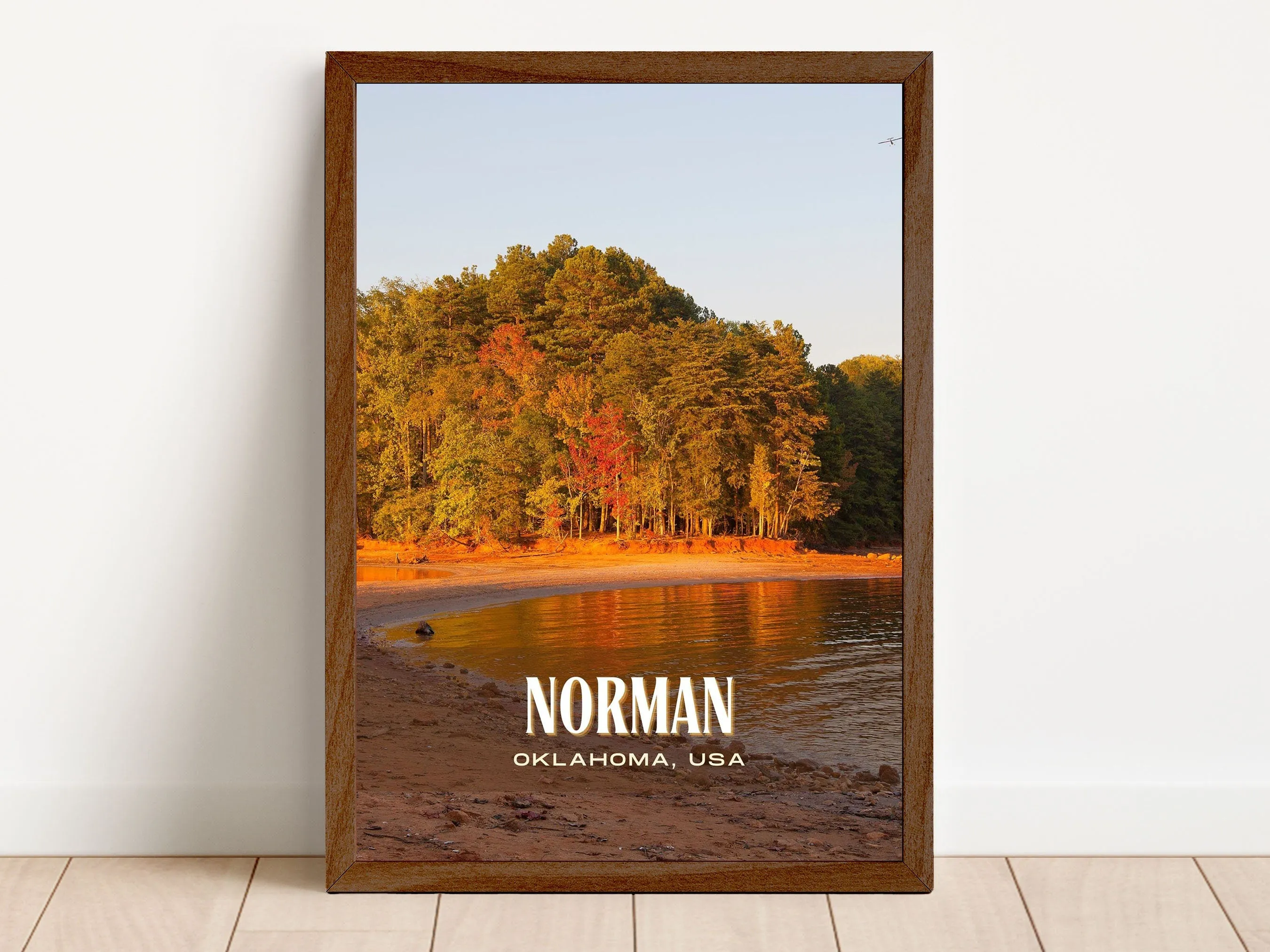 Norman Retro Wall Art, Oklahoma, USA