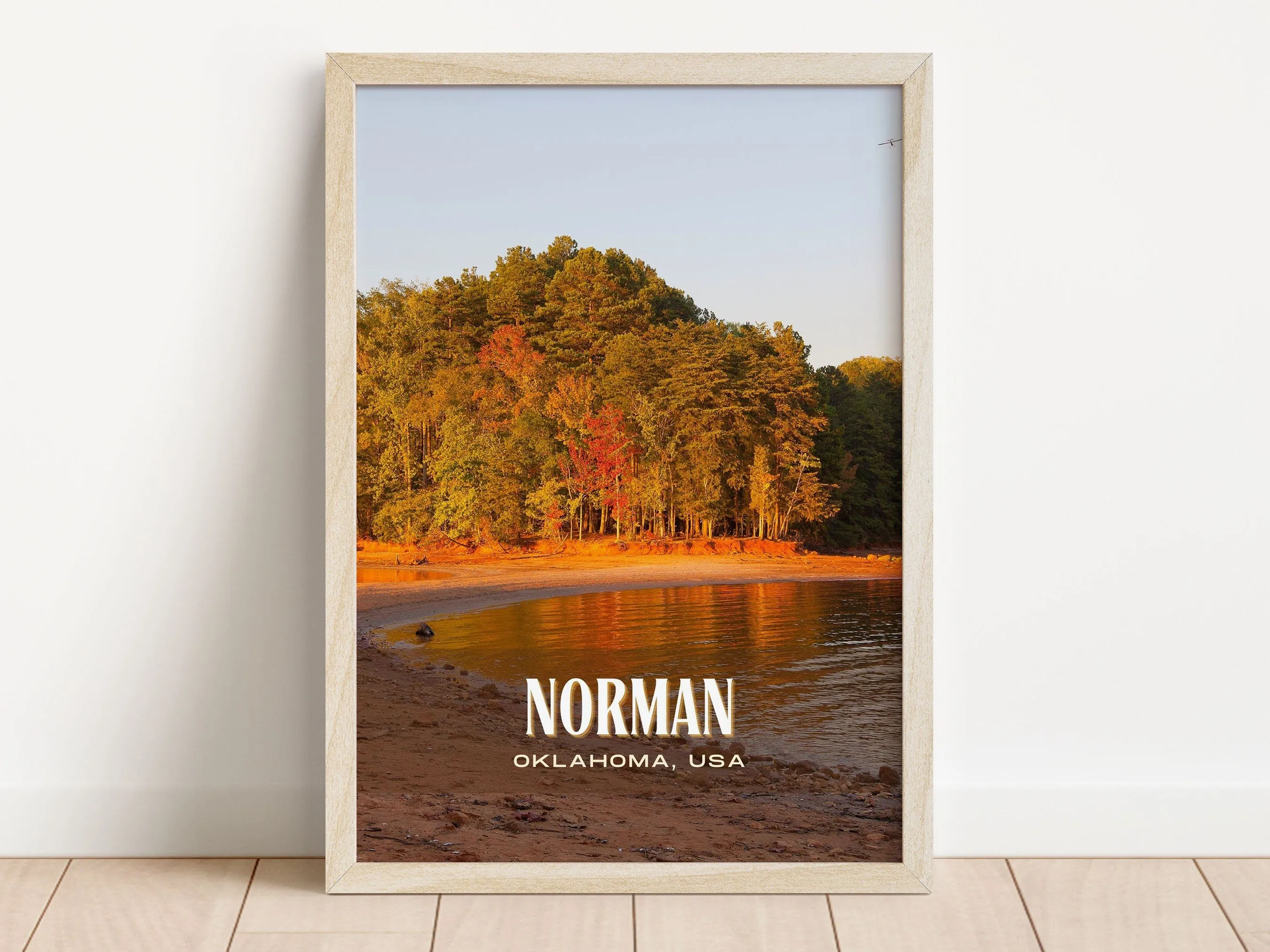 Norman Retro Wall Art, Oklahoma, USA
