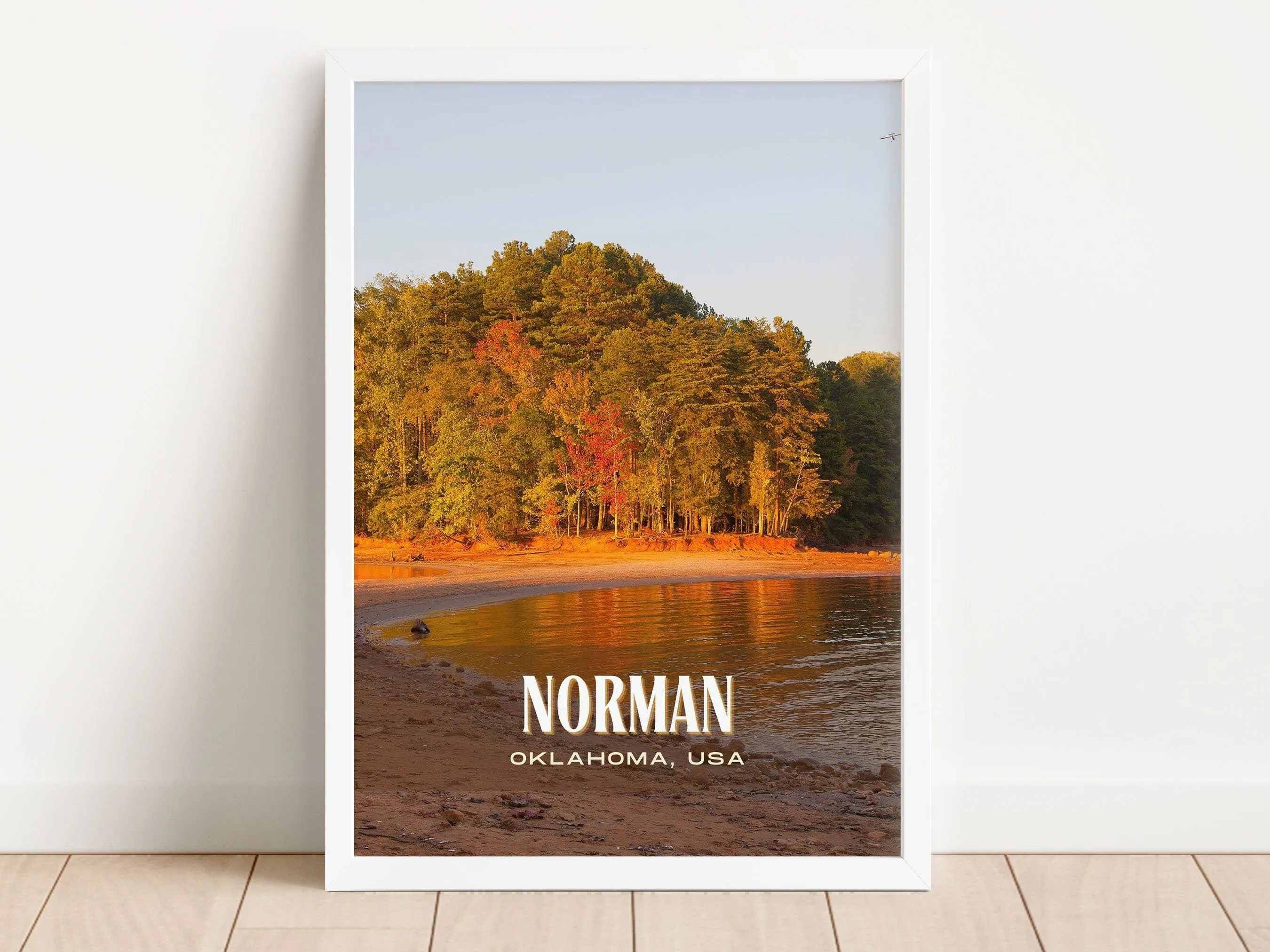 Norman Retro Wall Art, Oklahoma, USA