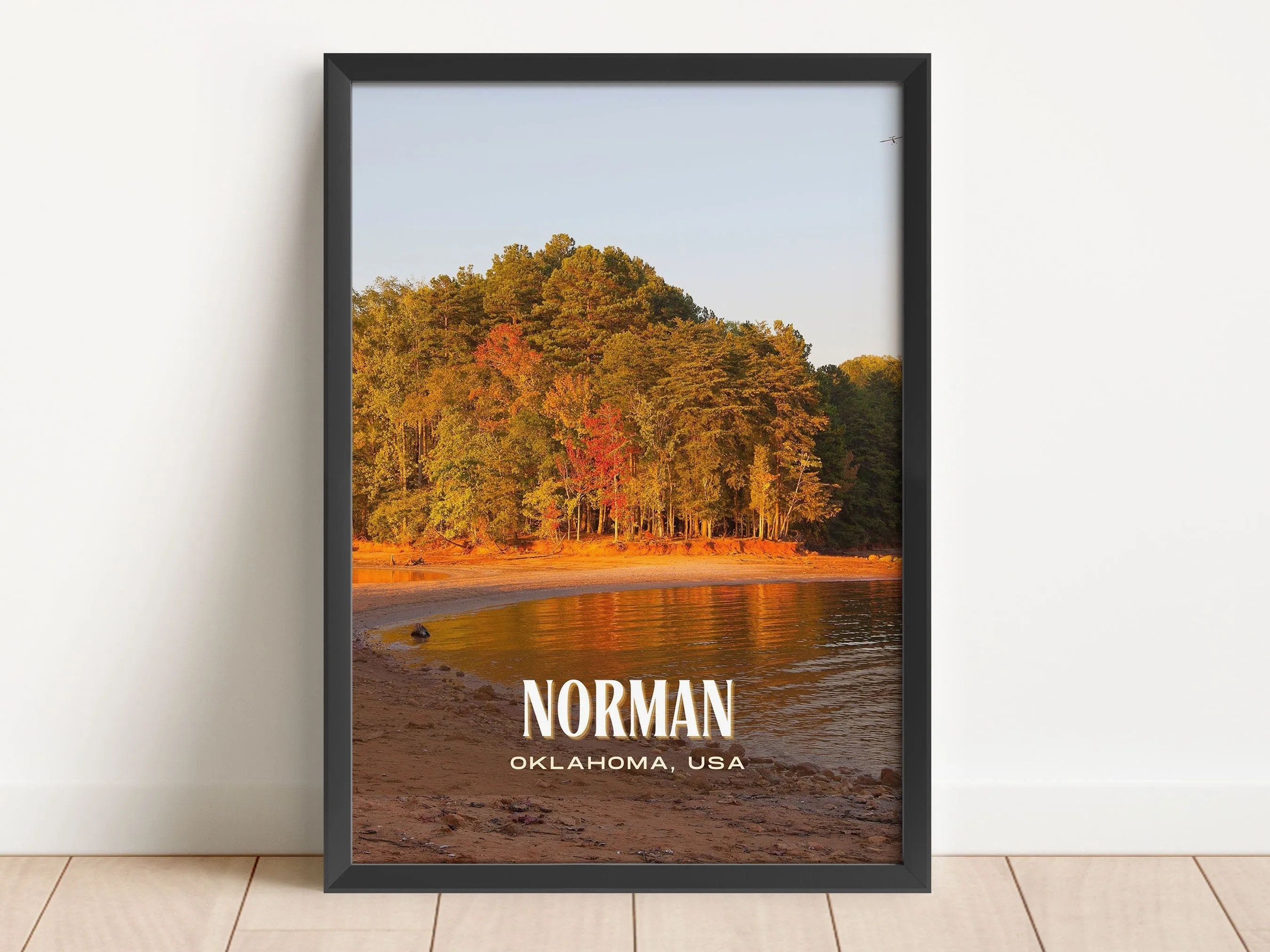 Norman Retro Wall Art, Oklahoma, USA
