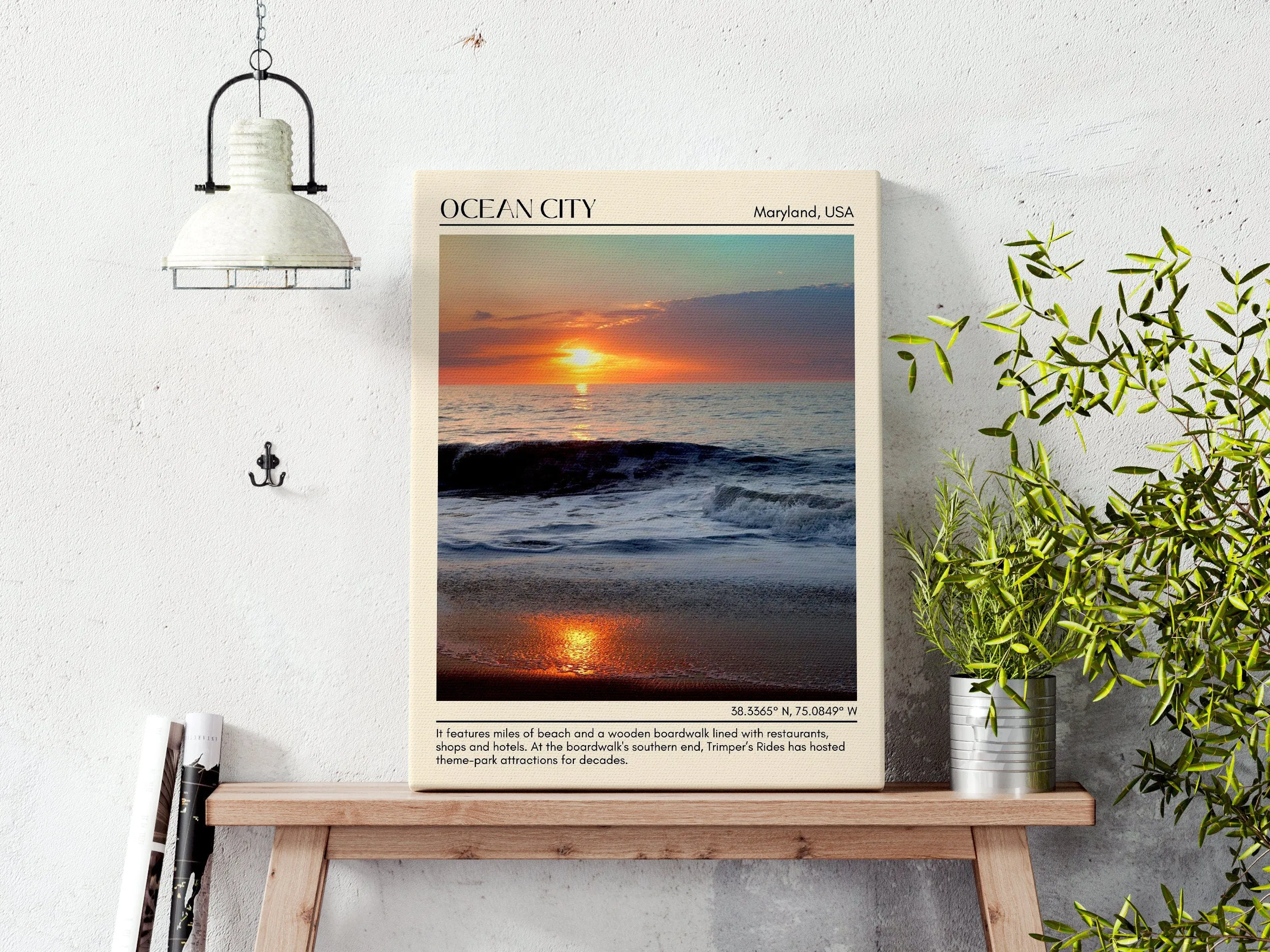 Ocean City Beach Wall Canvas, USA