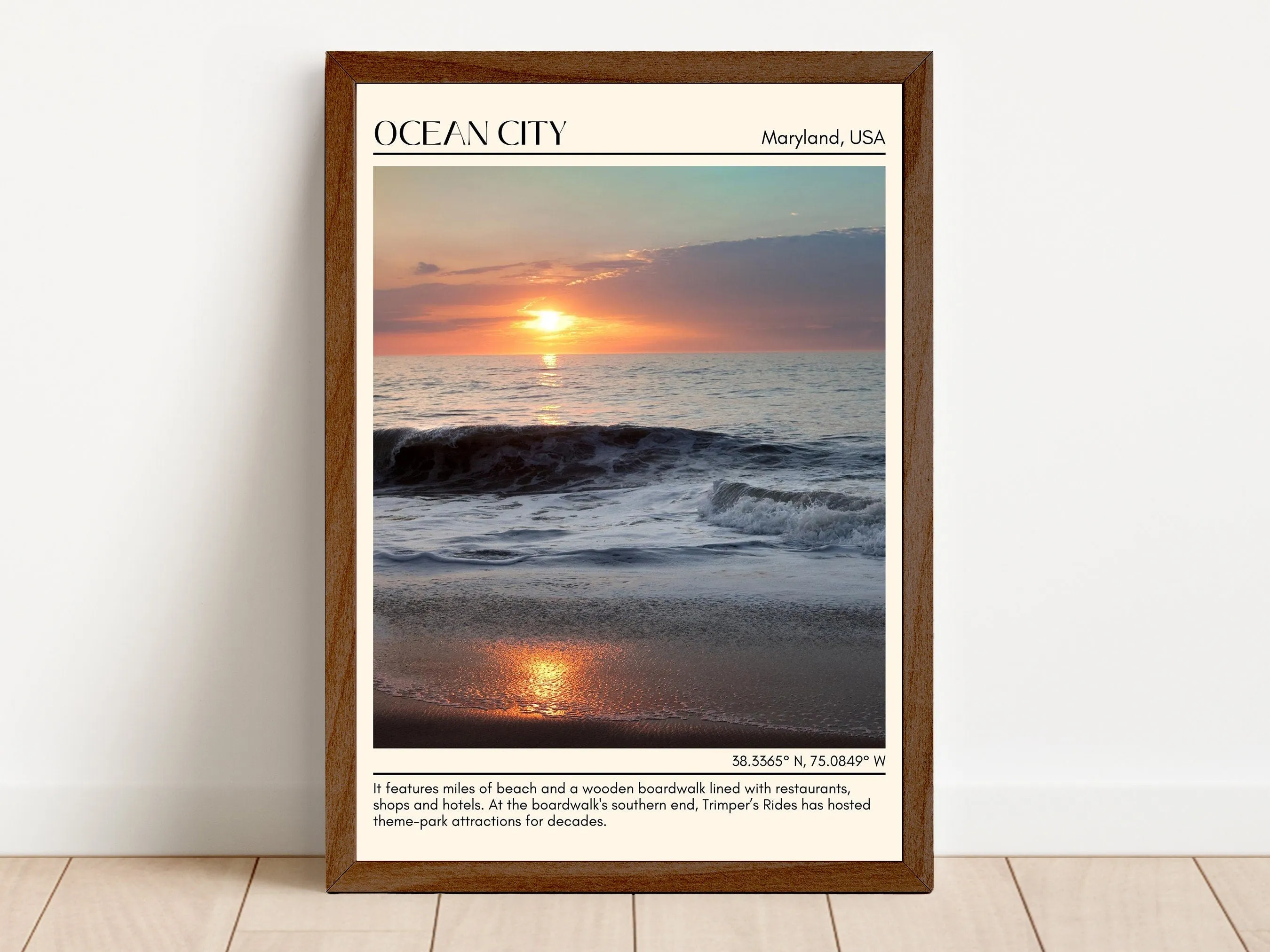 Ocean City Beach Wall Canvas, USA