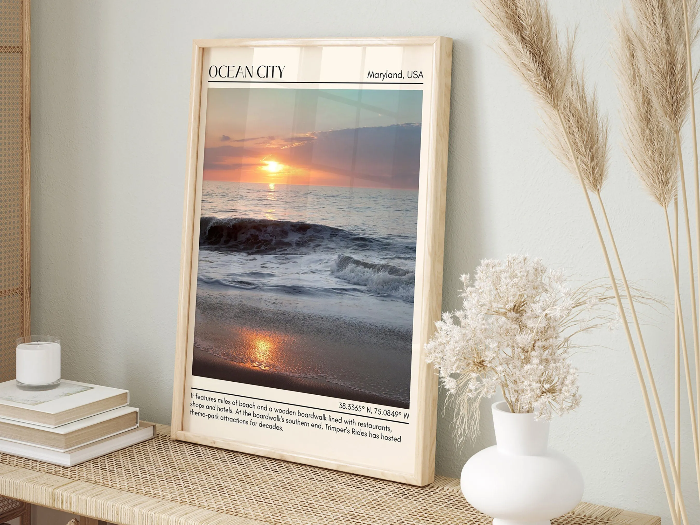 Ocean City Beach Wall Canvas, USA