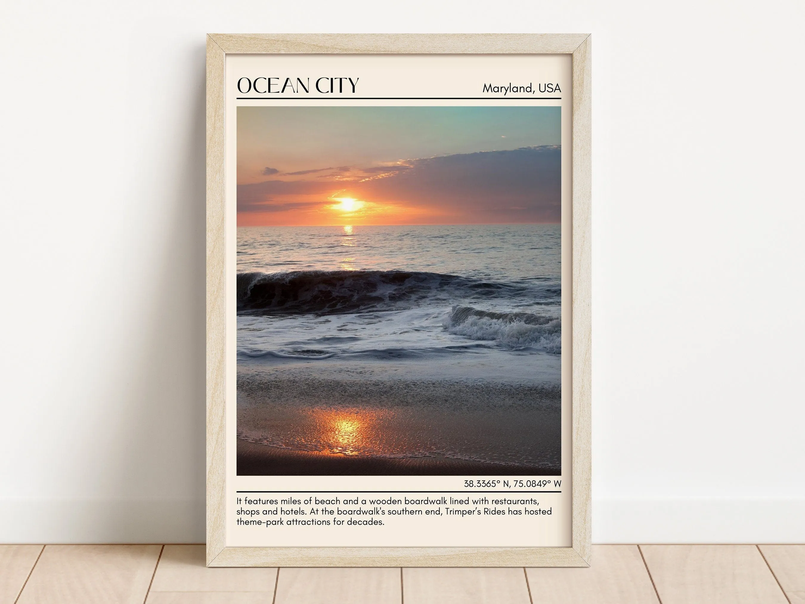 Ocean City Beach Wall Canvas, USA