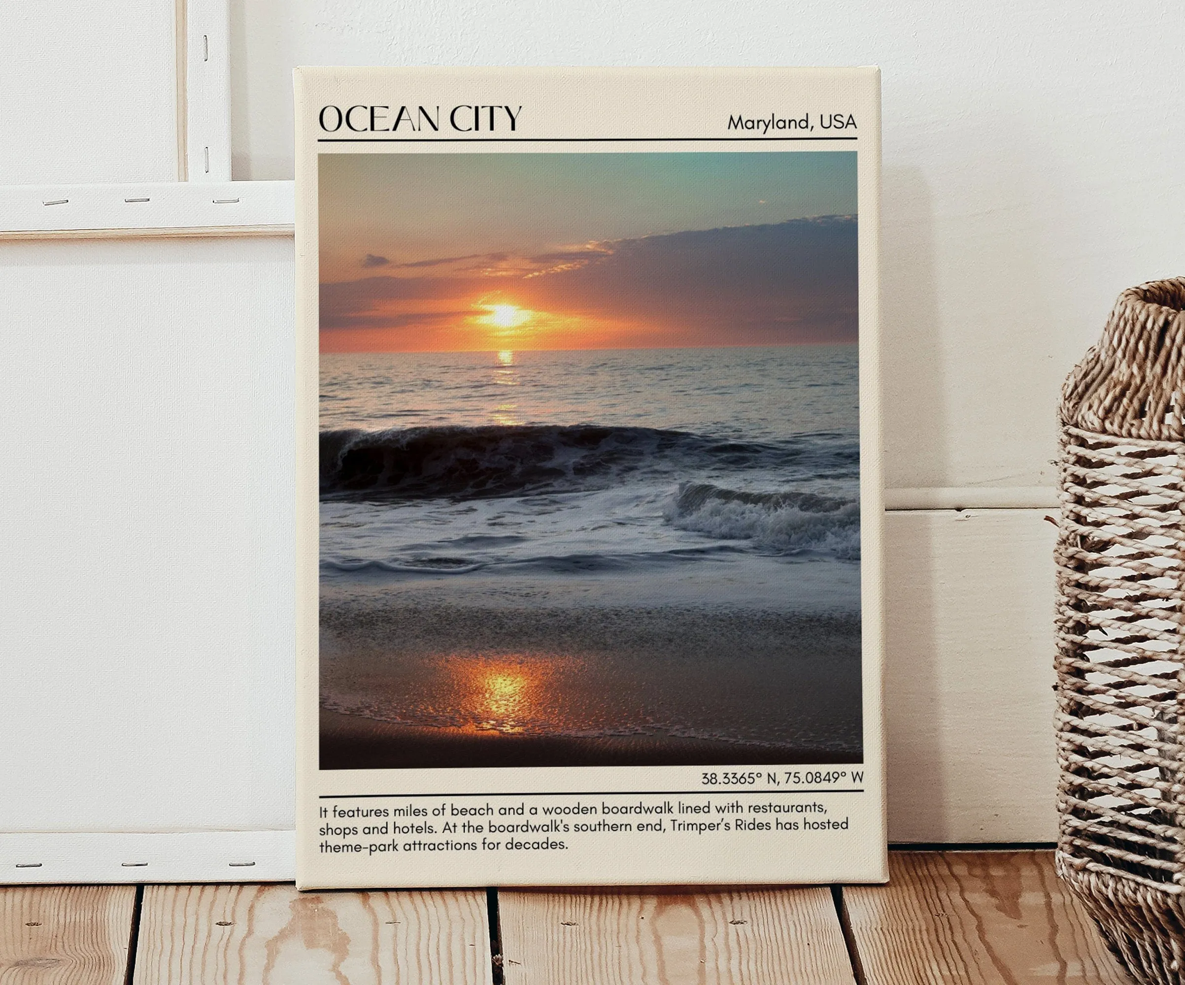 Ocean City Beach Wall Canvas, USA