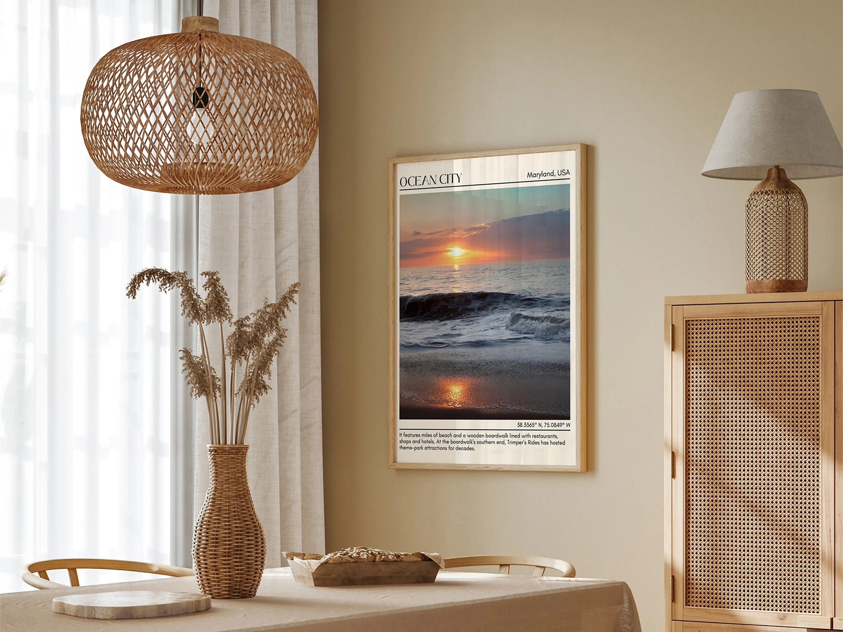 Ocean City Beach Wall Canvas, USA