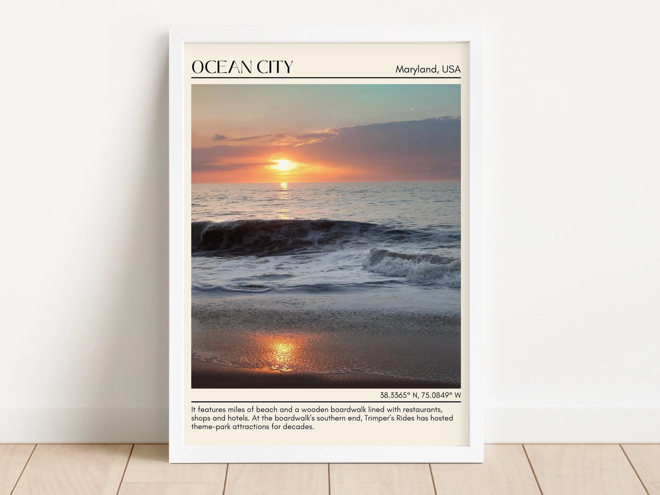 Ocean City Beach Wall Canvas, USA