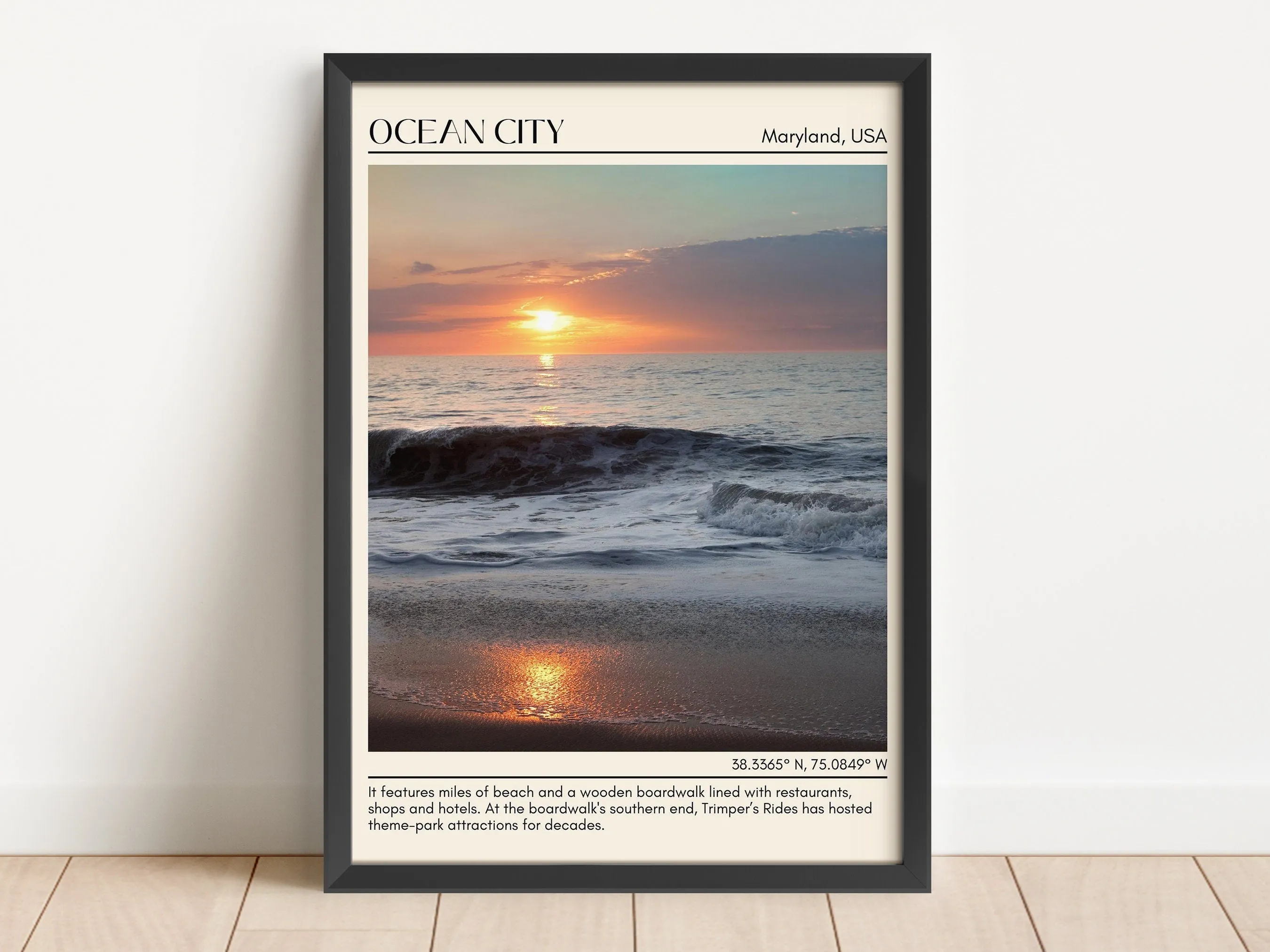 Ocean City Beach Wall Canvas, USA
