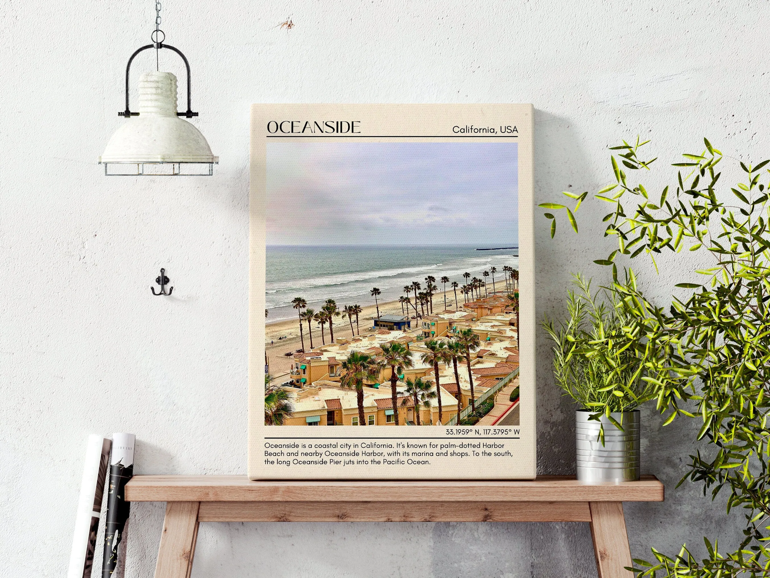 Oceanside Minimal Wall Art, California, USA